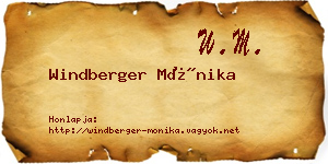 Windberger Mónika névjegykártya